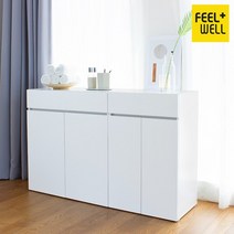 ST9843 필웰 무노 다용도서랍수납장800, 화이트