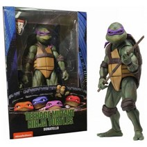 NECATMNT 영화 에디션 십대 돌연변이 닌자 거북이 액션 피규어 만화 이동식 모델 장난감 인형 어린이 장식, 1pcs-with box 3