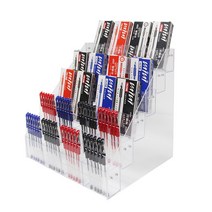 아크릴 펜 진열장 경사 사선 랙 매대 문구점 문방구, 상세 페이지 참고, 6단 5칸 소형 펜 홀더
