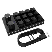주식 롤 스틸 명품 고급 키보드 rgb 휴대용 미니 키보드 3keys 1 손잡이 게임용, 12키 무선