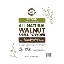 EcoShell All-Natural Walnut Shell Powder - Fine Grade - A Natural Ingredient to Exfoliate Your Skin, 10lb/ Fine