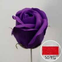 이플린 비누꽃 재료 비누 장미 꽃다발 꽃바구니 DIY, 01.3겹장미-50개입_일반_진퍼플