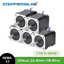 스테핑 ac모터속도조절기 모터속도조절기 5pcs nema 17 스테퍼 모터 4-리드 48mm 59ncm84oz.in 2a 1m 케이블17hs4801 diy 3d 프린터 17, 협력사