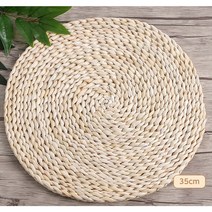 CP 내추럴 핸드메이드 플레이팅 식탁 매트 테이블 매너 접시 커피잔 식탁보, 35cm, 내추럴컬러