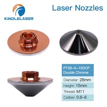 KINDLELASER 레이저 노즐 Precitec WSX HANS 파이버 레이저 커팅 헤드 용 단일/이중 레이어 Dia.28mm H15/1, 04 H11 Double Chrome_10 3.5mm