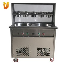 얼음 튀김 기계 아이스크림 롤 만드는, LED square pan 5cm - AU