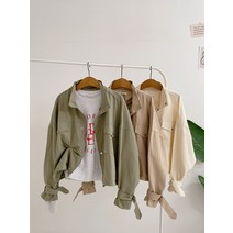 허니제이 / 사핌 하이넥 스트링 숏 야상 점퍼(3color)