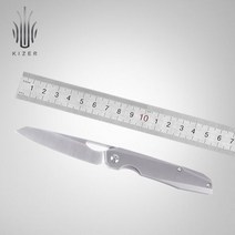 Kizer-전술 나이프 Ki4545A1/A2 Genie 2020 신제품 EDC 티타늄/탄소 섬유 핸들 나이프 S35VN 스틸 블레이드 포함, CHINA, Ki4545A1