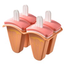 Sicles 금형 세트 DIY Sicle 금형 4 조각 홈 메이드 음식을위한 보관 용기 스크림 DIY 금형 수박 오렌지 키위, 녹색