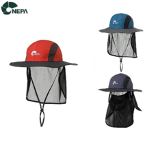 네파 NC송파점 남녀공용 차양막과 마스크가 달려 있어 자외선 차단 효과가 뛰어난 공용햇 NECIO 네시오 메쉬햇 7CF7416 SPH, 058, 다크오렌지(307)