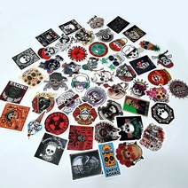 스티커 해골 스컬 여행가방 캐리어 노트북 꾸미기 방수 데코 50종