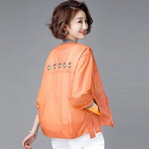 AMlisa 여성 가을 바람막이 점퍼 자켓 라운드넥 긴소매 숏 가디건