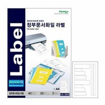 정부문서화일라벨 LQ-3629 20매 폼텍 분류용 사무용스티커 지, 단품
