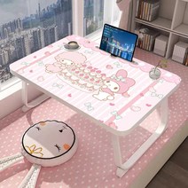 마이멜로디 쿠로미 접이식 미니 간이 책상 베드 침대 원룸 투룸 보조 테이블 1인용 13종, B