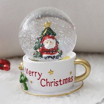 컵모양 미니 스노우볼 크리스마스 성탄절 소품 워터볼, 쿠팡 파주친구 레드