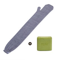 밀리노 천연인견 항균 롱 때장갑 때비누 세트, 1개