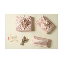 와이트패키지 포장보자기 이바지 색동리본예단함 노리개 추석 고급포장, 80x80