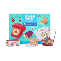 어린이집 미술교구 3D 쉬운종이접기 유아용 알록달록 홈미술 종이모형 미술작품 5살아이 diy 4세아이 아동