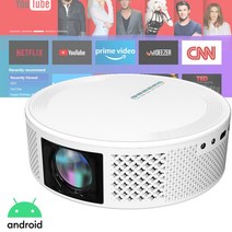 SHILONG Android 2+32G 무선미러링 스마트 프로젝터, T269