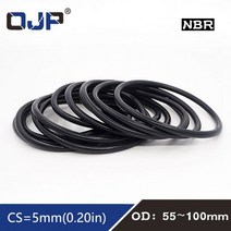 고무 실리콘 오링 O 링 패킹 바킹 개스킷 가스켓 블랙 NBR 씰링 O-링 니트릴 씰 CS5mm OD55 60 65 70 75 80 85 90 95 100mm 10 개/로트, [09] 95x85x5mm, [03] 30pieces