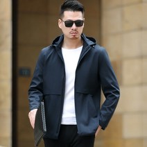 아빠 봄코트 중년 남성 비즈니스 캐주얼 후드자켓 중장년 자켓 남성 봄가을 얇은 상의