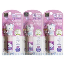 어린이 립케어 립밤 입술보호제 헬로키티 피규어립케어 2.4g 1개, 3개