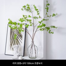 마취목 화병 배꼽 투명 유리 화병 목걸이 종진녹식 나뭇가지 거실 인테리어 식물 공장, ￥大号+ 라지 병+135CM 아날로그 링거 3개