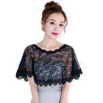 웨딩드레스 여자 들어 꽃 레이스 케이프 랩 크로 셰 뜨개질 깎아 지른 Pleated 웨딩 신부 목도리 걸이 이브