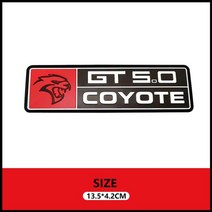 머스탱 호환 부품 ford mustang shelby gt 350 500 r cobra hellcats 엠블럼 알루미늄 자동차 장식 스티커 꼬리 배지, 6번