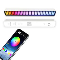 ATION 인테리어 조명 무드등 자동차용 램프 LED 차내 RGB 소리제어 리듬, 흰색-White