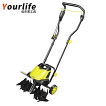 미니 전기 관리기 골타기 경작기 트랙터 배토기 텃밭, 1500W 노면 파쇄기 + 30m 와이어