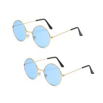 리빙듀오 파티선글라스 안경 인싸템 인생네컷 2개 한세트, 026.쁘띠컬러선글라스 블루(134)