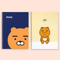 카카오프렌즈 스프링연습장 B5 무선노트 라이언얼굴, 라이언(랜덤), 1권