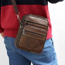 옆으로매는가방 매신저백 메일백 학생메신저백 패션 남자 크로스백 소가죽 대학생 직장인 데일리 (제스트)_973EA