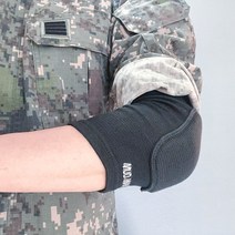 SM스포츠 군인 팔꿈치 무릎보호대 세트, 군인무릎보호대 검정+팔꿈치보호대 L