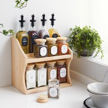 우디홈 양념통 세트 정리대 선반 우드 주방 유리 트라이탄 원목 소스병 그라인더, 1. 우드캡 사각유리 오일병 SET [12P]