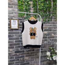 뽀글이 귀요미 애니멀 니트 조끼