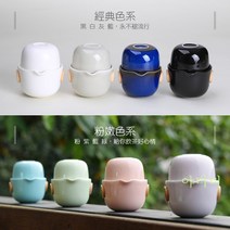 일롱 쾌객 품평배 1인 일인 여행용 차호 찻잔 티 다기 125ml 세트 Wstug 증정, 라이트 그레이+블루 패브릭