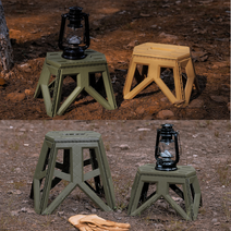 CS6 - 캠핑 경량 폴딩 스툴 체어 접이식 의자 선반 쉘브 워터저그 받침대 쿨러스탠드, M, 블랙