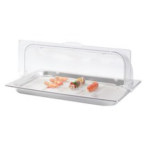 뷔페 얼음 평대 쇼케이스 스시 초밥 회 육회 트레이 냉식대, 깊이 4cm + 격자망 + 플립커버