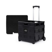 홈앤하우스 접이식 핸드카트 대형 35kg + 전용 뚜껑 세트, 블랙, 3세트