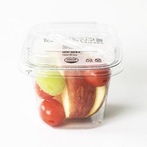 한끼과일 컵 혼합(사과.방울토.포도)150g 5개 컵과일 손질 컷팅 1인 사무실 회사 탕비실, 150g
