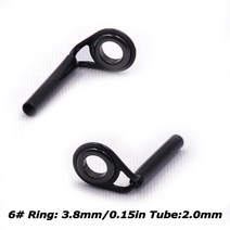 낚싯대 가이드 MKT 수리 키트 팁 탑 스테인레스 스틸 세라믹 링 바닷물 담수 1.2 ~ 2.0mm 5 10 피스, 02 10Pcs, 06 Size 6 Tube 2.0mm_02 10Pcs