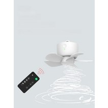 소형 천장 선풍기 충전 USB 저소음 타이머 캠핑 야외 휴대용 타프팬 무선 미니 실링팬, USB 모델 파란색