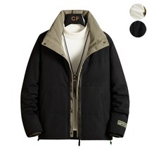 Sevenmoon차이나 칼라 남자 코트 흰오리털 M-3XL