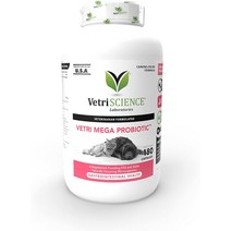 고양이영양제 VetriScience Vetri 메가 프로바이오틱스 및 개와 고양이용 프리바이오틱스 180 캡슐 - 소화 완화 간편한 제공 GI Support, [02] 180 캡슐