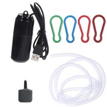 어항 기포기 산소 무소음 USB 펌프 공기 충전식 가정용 구리 프리미엄, 2.Black