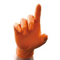 니트릴장갑 정비용 업소용 세차 니트릴 고무 장갑 오렌지 L