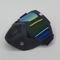 아웃 도어 분리형 방풍 고글 마스크 미러실버 바이크 라이딩 스키 라이더, 1개