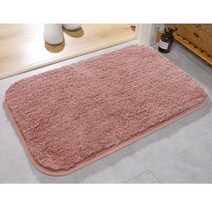 빨아쓰는 장모 발매트 욕실매트 주방매트 미니카페트 극세사발매트 샤기발매트 현관매트, 대형-핑크(50x80)